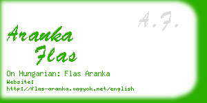 aranka flas business card